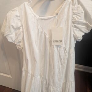 &merci White Mini Dress